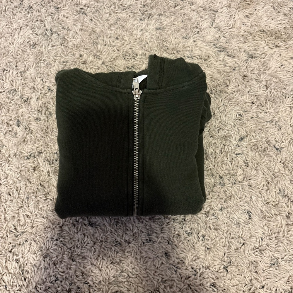 Dark Green Zip-Up Hoodie